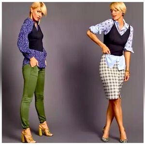 CABI Black Bralette Ponte Tailored Corset Tank Top Large #5332